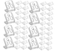 Zerodeko 4 Ensembles Butées De Porte pour Le Sol Néon Bâche Tapis Canapé Sectionnel Arrêt Pôle Serrer Bouchon Pinces pour Poteaux De Tente Coin De Porte Poignée Silver Acier 12 Pièces * 4