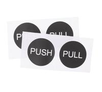 Zerodeko 4 ensembles Set de Autocollants Muraux Ronds Push Pull pour Porte Stickers Décoratifs PVC Faciles à Poser et Réutilisables Compatibles Surfaces Lisses Signalétique Claire pour