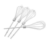 Zerodeko 4 pièces Accessoires de Batteur Électrique Acier Inoxydable Tiges de Remplacement pour Mélanger Oeufs Pâte et Crème Compatibles avec Perceuses Manuelles Réutilisable