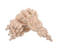 Zerodeko 4 pièces Appliques Sculptées Non Peintes pour Décoration de Meubles et Portes Détails Artistiques Massif pour Projets DIY et Décor Vintage