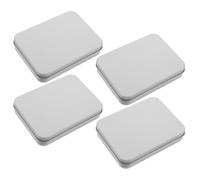 Zerodeko 4 Pièces Boîte de Rangement pour Patchs Anti-acné Petite Boîte Métallique Vide avec Couvercle Rabattable Étui Portable et Compact pour Voyage Sac à Main ou Trousse de Maquillage