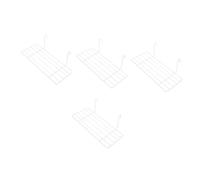 Zerodeko 4 pièces Etagère Grille Murale Blanche Rangement Mural Panier Fil Métallique pour Accessoires Grille Murale
