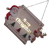 Zerodeko 4 Pièces Étiquette Suspendue De Décoration De Noël Arbre De Noël Panneau De Porte De Noël Décor De Noël Couronne De Noël en Plein Air Cloches De Noël pour La Porte Panneaux en Bois