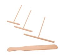 Zerodeko 4 Pièces Kit de Épandeur et Spatule pour Outils de Cuisine Naturels T Shaped pour Pancakes Pâte à et Oeufs Accessoire
