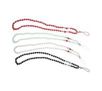 Zerodeko 4 pièces Lanières de Téléphone Perlées Colorées Antidérapantes avec Cordon Fixe Lot de Longues Accessoires Créatifs pour Téléphones et Porte-clés