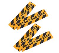 Zerodeko 4 pièces Lot de Autocollants Antidérapants avec Motif Watch Your Step pour Escaliers et Allées Bande Adhésive Antidérapante Améliore Ladhérence sur Surfaces Lisses Sécurité Accrue