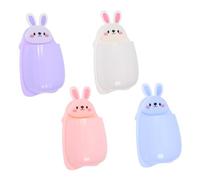 Zerodeko 4 pièces Organisateur Mural Cartoon Lapin Étagères de Rangement Murales sans Perçage pour Salle de Bain et Cuisine Bleu Rose Blanc Bacs de Rangement Muraux