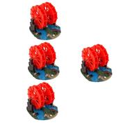Zerodeko 4 Pièces Ornements de Moulin à Vent Plant Water Goldfish aquarelum Aqua KEM décoratif Roue hydraulique pour Aquarium Moulin à Vent pour Aquarium décor de Paysage d'aquarium résine
