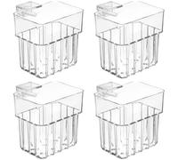 Zerodeko 4 Pièces Paniers de Plantation Aquatique en Acrylique Fixation à Vis, Compatible Universellement pour Aquarium, Installation Simple et Plusieurs Trous au Fond