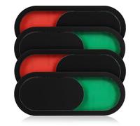 Zerodeko 4 Pièces Panneau de Porte Vacant Occupé en Verre Organique pour | Adhésif Puissant, Pose Simple et Pratique, Couleurs Rouge et Vert, pour Cabinets et Salles