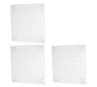 Zerodeko 4 Pièces Panneau Perforé Mural, Étagère Murale sans Percer, Plastique Abs, Blanc, Installation Facile, Forte Capacité de Charge, Cuisine et Chambre
