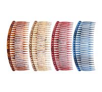 Zerodeko 4 pièces Peignes à Dents Résine Résistants Aux Chocs Accessoires Cheveux pour Femmes Chignons et Coiffures DIY Tenue Antidérapante Couleurs Aléatoires Couleur Couleur Aléatoire