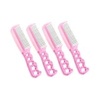 Zerodeko 4 pièces Peignes Acier pour Perruques Accessoires Coiffure Femmes Peignes Durables pour Entretien et Coiffage Doux des Cheveux Synthétiques Maniables et Stylés Couleur Rose
