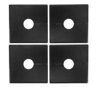 Zerodeko 4 Pièces Plaque Murale Noire en Plastique avec Trou Détachable pour Cache-prise et Interrupteur, Protection Facile à Installer pour Maison et Bureaux