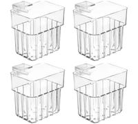 Zerodeko 4 Pièces Pot Suspendu en Acrylique Transparent Fixation à Vis et Plusieurs Trous pour Plantation Facile de Plantes Aquatiques pour Aquarium Aquarium