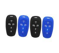 Zerodeko 4 Pièces Silicone Car Key Fob Cover With Precise Cutouts Button Smart Remote Case Anti-slip Protection For And