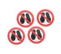 Zerodeko 4 pièces Sticker de Sécurité Autocollant Panneau Interdit de Marcher Adhésif Étanche pour Sols Intérieurs et Extérieurs Signalisation Avertissement Chantier et Lieux