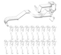 Zerodeko 40 Clips de cantonnière 2,5 Pouces : Clips Transparents à Canal caché pour Stores vénitiens ou en Faux Bois - Fixation en Plastique Transparent pour cantonnière, Installation Facile