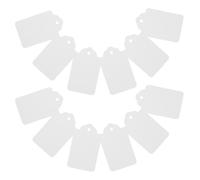 Zerodeko 400 Pièces Étiquettes Volantes Vierges en Papier Blanc 5x3cm, | Étiquettes de Prix Préperforées, Usage Boutique et Organisation, pour Bijoux et Paquet, Lot Pratique