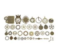 Zerodeko 40pcs Charms en Métal Rétro Punk pour Fabrication de Bijoux DIY Engrenages Décoratifs Délicats, Accessoires Steampunk pour Sculpture et Glamour Plusieurs styles