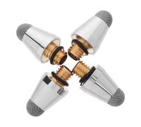 Zerodeko 4pcs Embouts en Fibre de Maille Remplaçables pour Stylo Capacitif M5 5mm Argenté en Tissu Conducteur Aluminium Facile à Installer pour Smartphones et Écriture