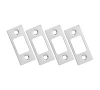Zerodeko 4pcs Plaques en Acier Inoxydable pour Verrouillage de Porte, Kit de Renforcement Solide, Guide pour Pêne Dormant, Adapté aux Portes Intérieures et Extérieures