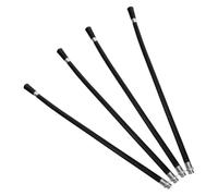 Zerodeko 4pcs Tuyau de Poudre D'extincteur Flexible en Caoutchouc Noir Buse, Compatibilité Polyvalente et Sécurité Assurée pour Usage Résidentiel et Commercial