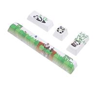 Zerodeko 4pièces Keycaps pour Clavier Mécanique De Capuchons avec Motif Élégant Compatible avec Cherry Switch Design De Panda Sublimation Thermique Faces