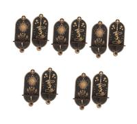 Zerodeko 5 Ensembles Présentoir en Bois Et Cristal Noir Étagères Flottantes Éclairées Étagère d'angle Noire Bar Salon Bouda Decoration Interieure Présentoirs en Cristal Black 2 Pièces * 5