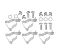 Zerodeko 5 Jeux de Pinces de Fixation pour Couvercle de Puits de Lumière en Acier Inoxydable Vis et Écrous Clips Transparents pour Fenêtre de sous-Sol Maintien Stable et Usage