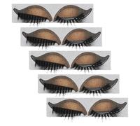 Zerodeko 5 Paires de Patchs Adhésifs pour Cils et Fards à Paupières, Autocollants Maquillage Yeux, Kit Maquillage Express pour Fêtes et Halloween, Matériau Flexible Confortable