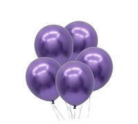 Zerodeko 5 pièces Ballons Métalliques Latex pour Décoration de Fête Anniversaire et Mariage Profond
