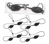 Zerodeko 5 pièces Cache-yeux Laser pour Soin Peau Protection Oculaire Compatible Appareils de Beauté à Lumière Thermique Noir Confortable