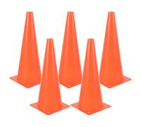 Zerodeko 5 Pièces Cône de Signalisation Orange Ldpe, Entraînement Sportif | Résistant aux Déchirures Chocs, Couleur Vive, Surface Lisse, pour Cours, Terrains et Séances