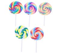 Zerodeko 5 Pièces Décorations Sucettes Argile Polymère pour Mariages et Événements Festifs Sucettes Fausse Colorées