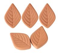Zerodeko 5 Pièces Disque en Terre Cuite Feuille Brun Réutilisable | Restaure le Sucre Durci, Format Compact et Léger, pour Épices ou Sucre Demerara au Garde-manger