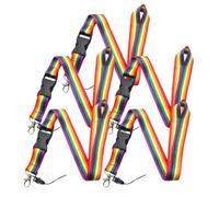 Zerodeko 5 Pièces Dragonne pour Téléphone Portable Arc-en-ciel, Cordon | Polyester, Attache Rapide à Dégagement, pour Mobile et Clé Usb, Usage Créatif, Style Coloré