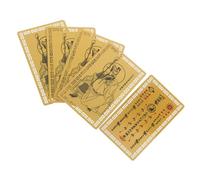 Zerodeko 5 Pièces Lot de Cartes Amulettes Traditionnelles Chinoises Tai Sui Alliage Aluminium-magnésium Décor Feng Shui pour Protection et Petite Carte de Chance pour Nouvel An Lunaire