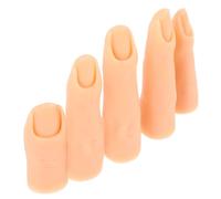 Zerodeko 5 pièces Main Manucure Silicone Naturelle avec Doigts Articulés pour Entraînement Nail Art Modèle Réaliste pour Pratique et Exposition des Ongles