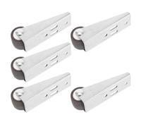 Zerodeko 5 Pièces Roulette de Bas de Porte en Acier Galvanisé Argenté Caoutchouc Tpe, Solution Anti-affaissement pour Portails et Portes Composites, Ouverture et Fermeture Fluides