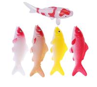 Zerodeko 5 Pièces Statuette de Poisson Miniature en PVC Réaliste, Hélice de Poisson Flottante pour Aquarium et Accessoires de Photographie Artistique Décorative
