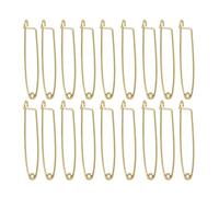 Zerodeko 50 Pièces Épingles Métalliques P Forme en Métal pour Base D'insigne, Finition Or, Grosse Capacité, Usage Polyvalent pour Pins et Badges Élégants