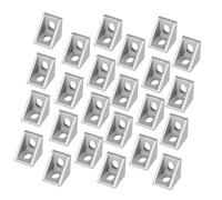 Zerodeko 50 pièces Équerres Angle Alliage Aluminium Renfort Rigide Compatibles Profilés Aluminium Fixation Solide pour Meubles et Structures