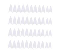 Zerodeko 500pièces Capsules Ongulaires Plastique Transparentes Style Ballerine pour Manucure DIY avec Colle et Vernis