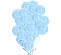 Zerodeko 50pcs Ballons en Latex Bleus de 30 cm, Ballons Imprimés, Fournitures de Fête pour Décorations dAnniversaire