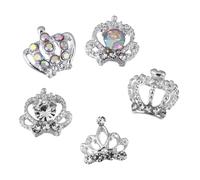 Zerodeko 50pièces Strass Alliage pour Ongles Couronne Accessoires de Manucure DIY Breloques pour Nail Aléatoire