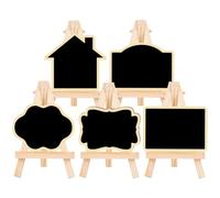 Zerodeko 5pcs Tableau Noir sur Chevalet en Bois pour Décoration de Table, Usage Polyvalent, Design Créatif, pour Café et Buffet