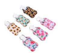Zerodeko 6 Ensembles Porte-clés Bouteille Vide, Bouteille Vide Rechargeable Couvercle, Néoprène, Étanche et Hermétique, Lot de Sets, pour Femmes et Garçon et Filles, Style Plusieurs styles