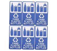 Zerodeko 6 Pièces Autocollants Recyclage Étanches pour Poubelles Étiquettes Adhésives Résistantes Aux Rayures pour Bouteilles et Canettes Bureau Écoles et Espaces Communautaires