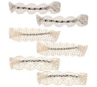 Zerodeko 6 Pièces Bandeau en Dentelle Large Vintage pour Femmes, Style Bohème Élégant, Élastique Extensible, Prévention des Maux de Tête, Adapté pour Usage Quotidien et Formel